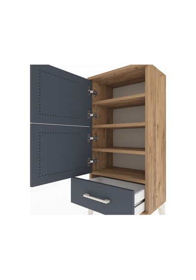 Arges Komodin 4 Raflı Tek Çekmeceli 2 Kapaklı 44x30x96 Çam-an... Çam Arges Komodin 4 Raflı Tek Çekmeceli 2 Kapaklı 44x30x96 Çam-an... Çam