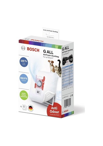 4 X Elektrikli Süpürge Torbası Airfresh Tip G All Bbzafgall,%99,9 İnce Toz Filtreleme, Hayvan Sahipleri İçin İdeal,%
