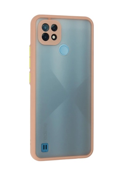 Realme C21 Kılıf Montreal Silikon Kapak - Pembe 0.2M-Çok Renkli