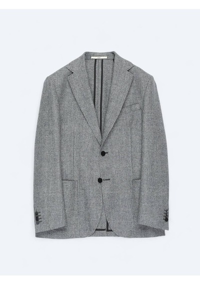 Kip Gri Modern Fit Yün Karışımlı Ceket Gri