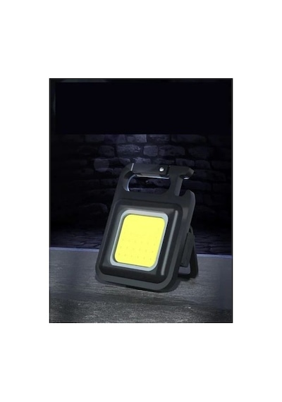 Mini 30 Ledli Mıknatıslı Anahtarlık Flash Kamp Lambası Askılı Kapak Açacaklı Şarjlı Fener Standart