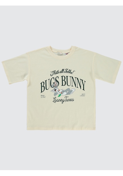 Bugs Bunny Kız Çocuk Tişört 10-13 Yaş Fildişi Fil Dişi