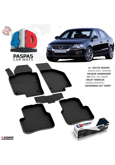 Passat B6 2005 2006 2007 2008 2009 2010 4d Havuzlu Paspas Omsa