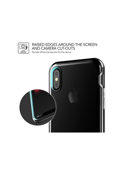 Vrs88870 İphone X Crystal Bumper Kılıf Metal Black 50 x 22