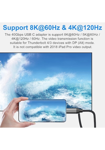 Usb C Dişi Adaptör 2 Paket, 40gbps Usb4 Adaptör Desteği 100w, 8k 60hz, 5k 60hz, 4k 120hz Thunderbolt 4/3, Macbook Pro 2021, Macbook Air 2022 Ve Daha Fazla Tip C Cihazlarla Uyumlu