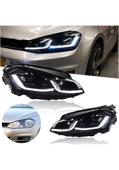 Volksvagen Golf 7 2013-2014 Mk7 J Dizayn Ön Far