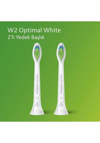 Philips Sonicare Optimal White Yedek Diş Fırçası Başlığı, 7 Kat Daha Fazla Plak Temizliği, Orta Yumuşak Fırça Başlığı,