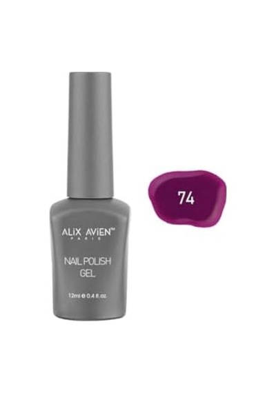 Mor Pembe Kalıcı Oje 74-yoğun Renk Veren Jel Oje 12 Ml-nail Uv Gel Polish 74 Diğer