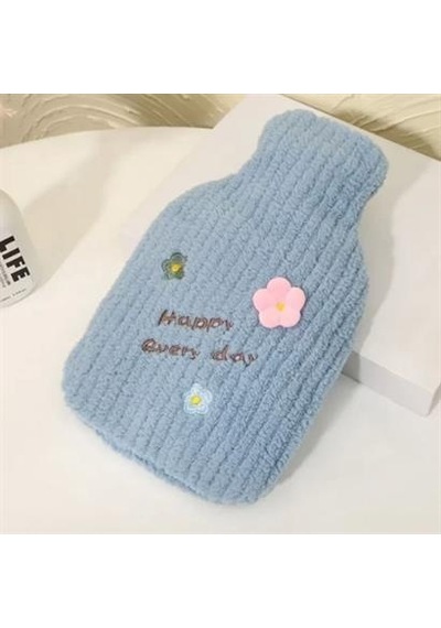 1 Litre El Geçirmeli Örgülü Sıcak Su Torbası Happy