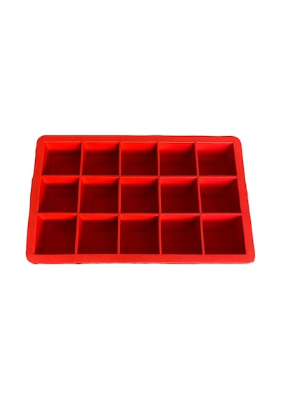 Silikon Küp Buz Kalıbı Kırmızı Buzluk 19x22cm 15 Bölmeli 18 X 12 Silikon Tr Silikon Diğer
