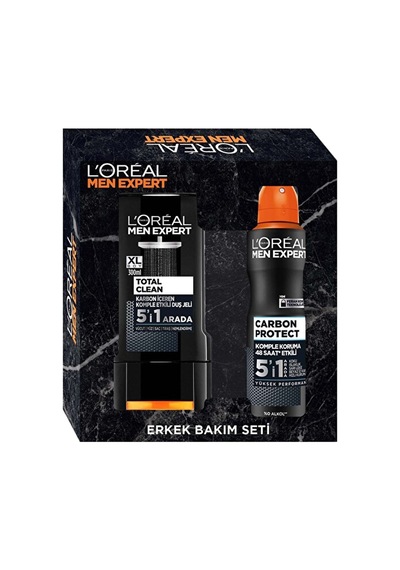 L Oreal Paris Men Expert Pure Carbon Protect 300 Ml + Deodorant 150 Ml 2'li Avantaj Paketi Mıchu