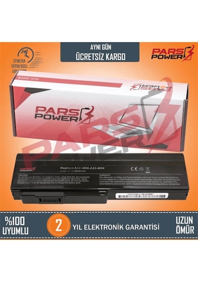 Asus Uyumlu N61Jq-A1, N61Jq-Jx002V Notebook Batarya - Pil (Pars Power) 303437044