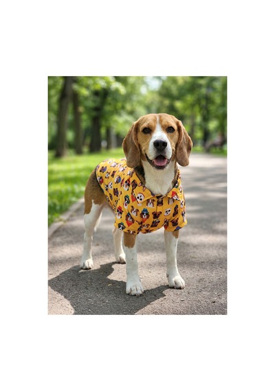 Güneş Gözlüklü Köpek Temalı Pop-art Yazlık Pet Gömleği