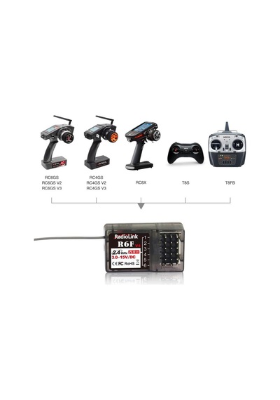 Radiolink R6f 6 Kanal Uzaktan Kumanda Alıcısı Rc6gs,rc4gs,t8fb,t8s İle Uyumludur