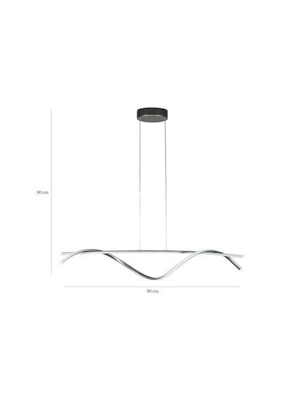 Eclipse Gri Renk Modern Tasarım Beyaz Ledli Cafe - Mutfak - Salon 2 Li Led Avize
