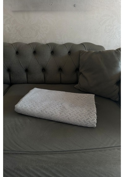Sofline Kadife Şönil Koltuk Örtüsü, Kaymaz Kanepe Örtüsü, Koltuk Şalı 180 X 220cm Gri