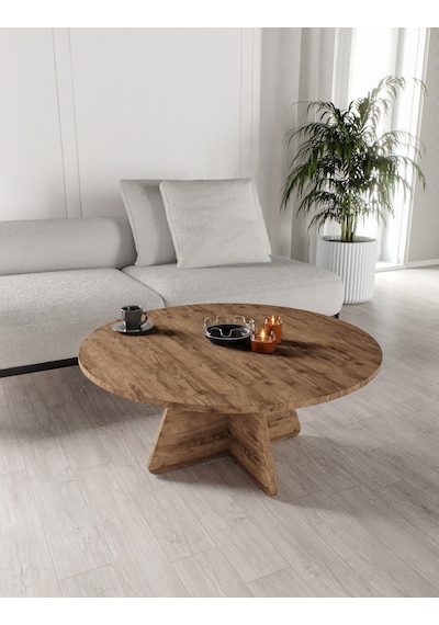 Mush 90cm Orta Sehpa Ceviz Desenli - Tamamı Mdf