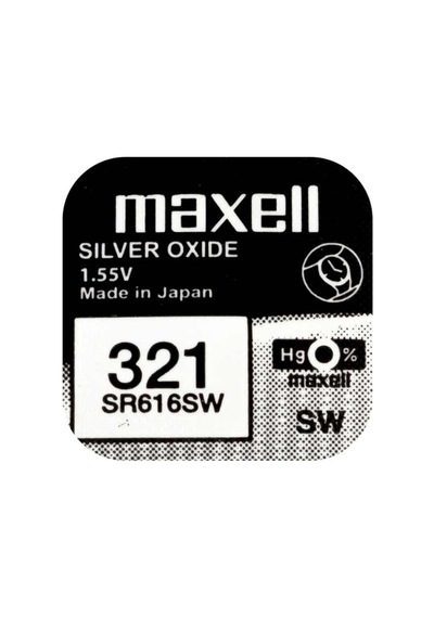 Maxell 321 SR616SW 1.55V Silver Oxide Saat Pili 10'lu