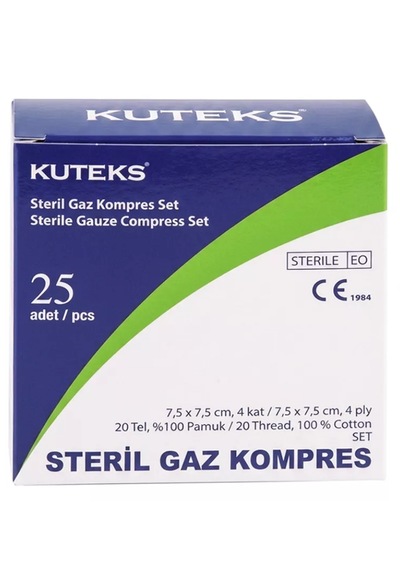 Kuteks Gas Kompres 7,5 X 7,5 Cm 25 Li Ekonomik Ambalaj
