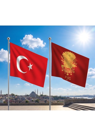 57.alay Sancağı Bayrağı Ve Alpaka Kumaş Türk Bayrağı 2'li Set 70x105cm Diğer