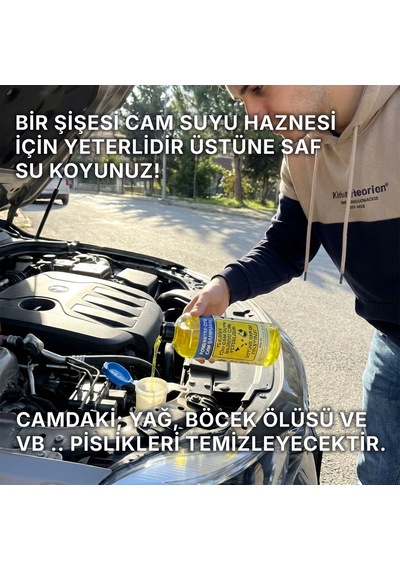 Oto Cam Şampuanı Buğu, Yağ, Kir Ve Böcek Temizleyici