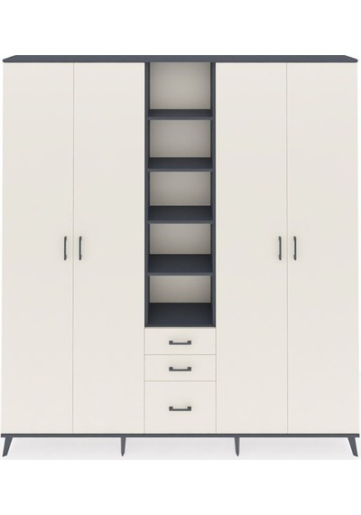 Arges Dolap 17 Raflı 3 Çekmeceli 4 Kapaklı 220x30x243 Antrasit-aytaşı/aytaşı Aytası/aytası Arges Dolap 17 Raflı 3 Çekmeceli 4 Kapaklı 220x30x243 Antrasit-aytaşı/aytaşı Aytası/aytası