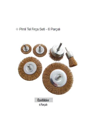 Gfb Pimli Tel Fırça Seti - 6 Parçalı