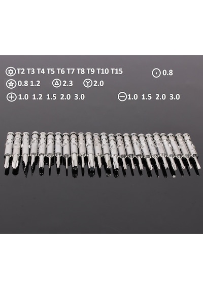 Orret Home 25 Parça Hassas Tornavida Seti, Deri Çantalı, Krom-vanadyum Çelik, Pc/laptop/telefon/gözlük Tamir Seti, Torx/düz/yıldız Uçlu