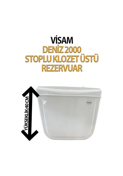 Stoplu Klozet Rezervuarı Deniz 2000 Beyaz