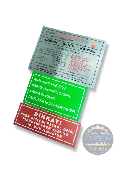 Tofaş Motor Etiket Takımı Doğan Kartal Şahin M131 Slx Panel Sticker 1 Takım