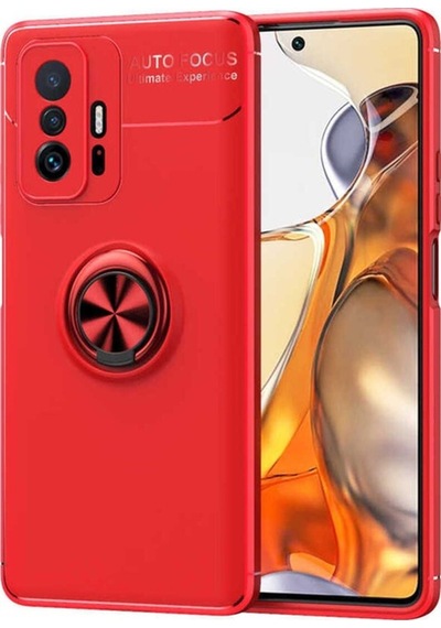Xiaomi Mi 11t 5g Kılıf Zore Ravel Silikon Kapak Kırmızı