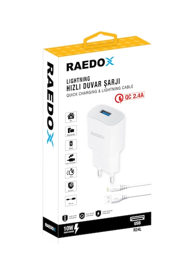 Raedox 10w 2.4a Lightning Duvar Şarjı
