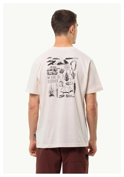 Jack Wolfskin Discover T M Erkek T-shirt SİYAH