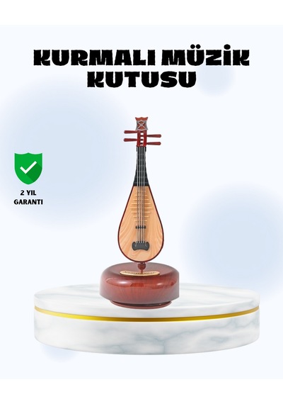 Muratech Enstrüman Şeklinde Müzik Kutusu Lüt Tasarım Melodious Music Çok