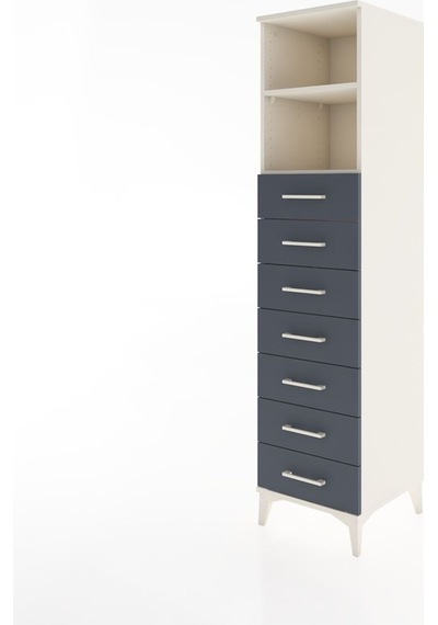 Hyperion Dolap 2 Raflı 7 Çekmeceli 44x44x182 Aytaşı-antrasit Aytaşı Hyperion Dolap 2 Raflı 7 Çekmeceli 44x44x182 Aytaşı-antrasit Aytaşı