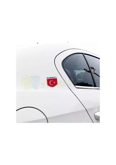 Türk Bayrağı Logo Çamurluk Bagaj Yapıştırma Alüminyum Sticker