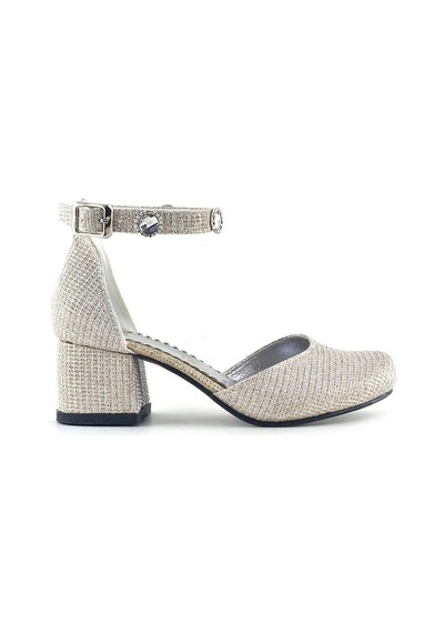 Hapshoe Merida Light Gold Simli Kalın Topuklu Taş Detaylı Kız Çocuk Topuklu Ayakkabı Altın Hapshoe Merida Light Gold Simli Kalın Topuklu Taş Detaylı Kız Çocuk Topuklu Ayakkabı Altın