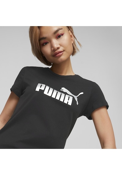 Puma 84830351 Ess+ Metallic Logo Tee Kadın Tişört 001