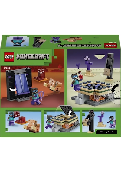 LEGO® Minecraft® Nether ve End Geçidi Yolculuğu 21584 -7 Yaş ve Üzeri Çocuklar için Minifigür İçeren Oyuncak Yapım Seti(192 Parça)
