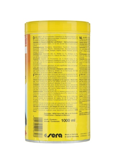 Sera Raffy P Kaplumbağa Yemi 1000 Ml 250 Gr