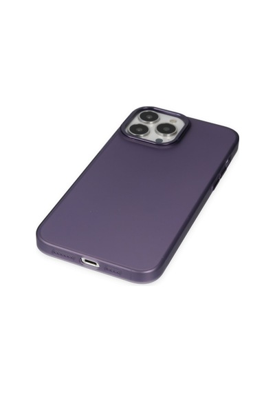 Apple Uyumlu - iPhone 14 Pro Kılıf Modos Metal Kapak - Derin Mor