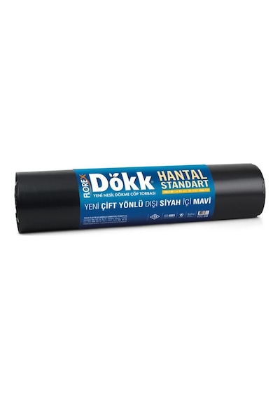 Florex Dökk Hantal Standart Boy Çöp Torbası 10 Adet Siyah - Mavi 100 x 150 CM