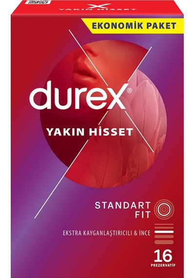 Durex Yakın Hisset 16'lı Prezervatif 3 Adet