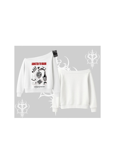 Tarzsokak Kayık Yaka Sweatshirt Japon Mutfağı Umami Temalı Baskılı Beyaz Tarzsokak Kayık Yaka Sweatshirt Japon Mutfağı Umami Temalı Baskılı Beyaz