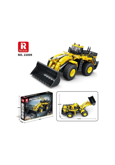 Reobrix 22009 Dozer Kamyon Kumanda&motorlu Yaratıcı Yapı Blok Seti Building Block Mechanical Loader - 1876 Parça