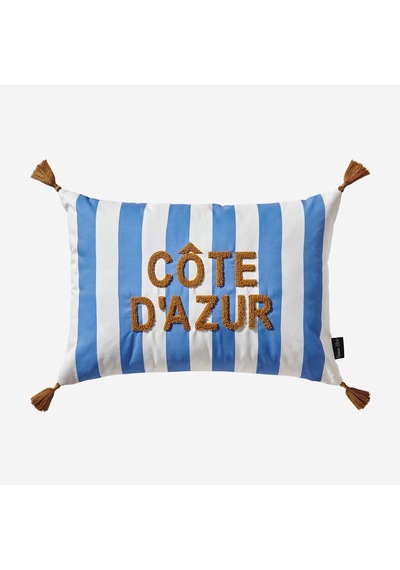 Mavi Polyester Dekoratif Yastık 35x50 Cm