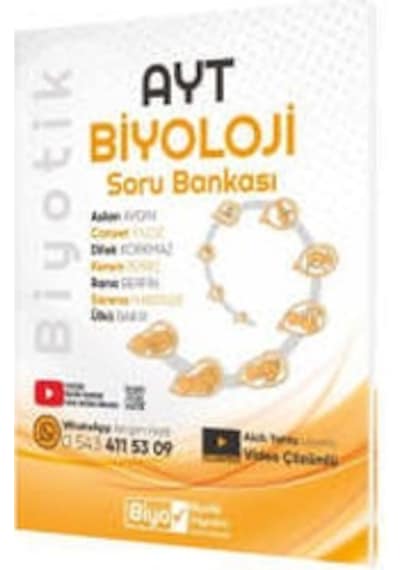 Biyotik Yayınları 2025 Ayt Biyoloji Soru Bankası