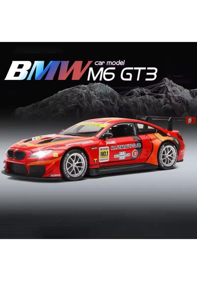 Scowetto Bmw M6 Ggt3 Diecast Model Araba Açılan Kapı Kaput Bmw Yarış Arabası Modifiyeli Bmw M6 Model Araba