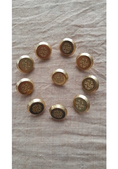 Gold Metal Düğme 12 Mm 10 Adet