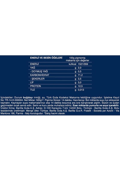 Gnocchetti/deniz Kabuğu Makarna 500 Gr